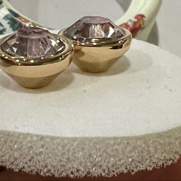 Ann Taylor LOFT Stud Clear Crystal Earrings with Gift Box - Picture 3 of 9